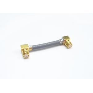 Custom Female Right Angle Coaxial Connector SMP Microwave Cables Assembly