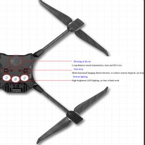 Payload UAV 10KG/10KM/30 minutes/ Night Lighting And Dual Bottom Hooks Thrower