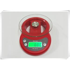 Cheap Tempered Glass Home Electronic Scale Red Color For Kitchen Weighing Food for sale