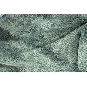 Jacquard Faux Sherpa Fabric Check Polyester Fur Patterned 460gsm