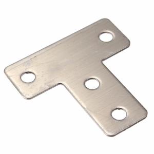 China Shelf Bracket Powder Coating Steel Angle Metal Flat T Bracket with Hole Mounting on sale