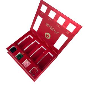 Handmade Make Up Perfume Packaging Boxes Custom Clear Window With Foam Insert