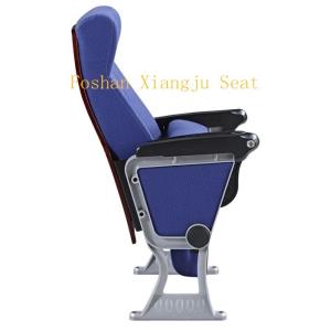 Wooden Arm Surface Finish Folding Auditorium Chairs With ABS Pad / Tip Up Seat