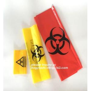 Safty biohazard bag for medical waste, biohazard specimen transport reclosable,