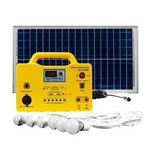 High Efficiency 50W DC Portable Solar Lighting System Solar Power Generator