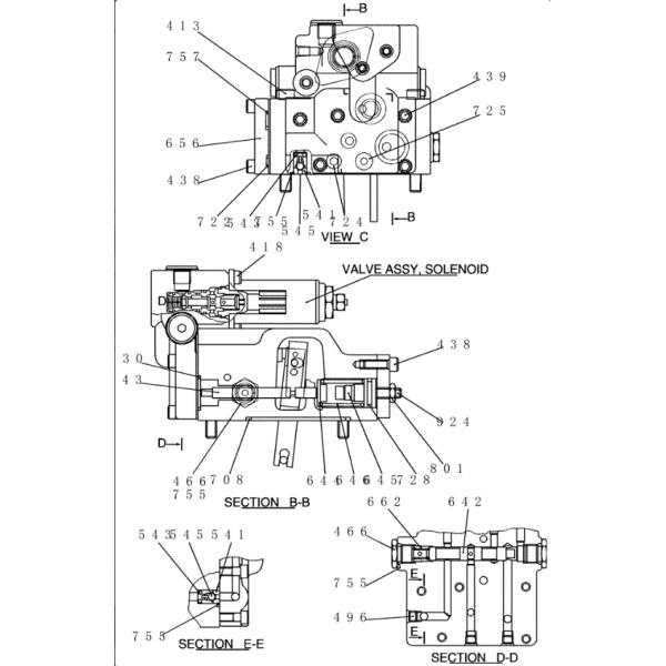 SK200-8/SK210-8 Excavator Hydraulic Pump Parts Regulator YN10V01009F1