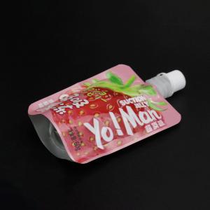 Colorful Stand Up Plastic Drink Bag With Spout Aluminium Foil Spout Pouch Flat