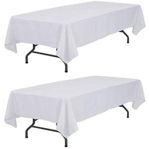 Airlaid Paper Table Cover White , Rectangular 6 Feet Table Cover
