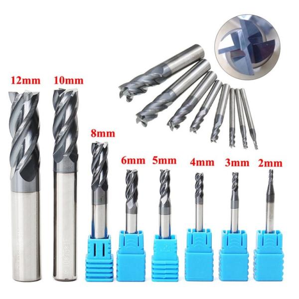 Hot Sale CNC Cutting Tools 0.2mm-20mm Carbide End Mill 4 Flute