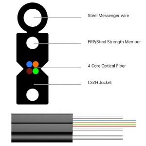 Self Supporting LSZH Sheath G657A2 4 Core OFC Cable