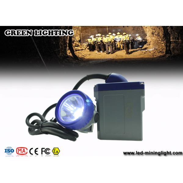 6.6Ah Battery Brass Miners Rechargeable Led Headlight with Blue PC Bezel