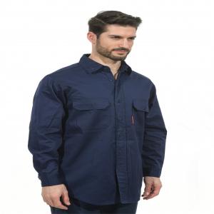 Buttons Style Flame Resistant Work Shirt Customized LOGOS / Lables