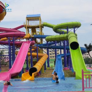 Customized Spiral Design Fiberglass Water Slide for Adult Use with High Capacity