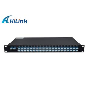1U Rack Mount DWDM Mux Demux Module 40CH Single / Dual Fiber LC / UPC Connector