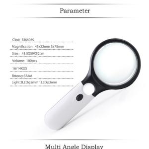 Mini 3X 45X Portable Electronic Magnifier , Visual Handheld Magnifier With Light