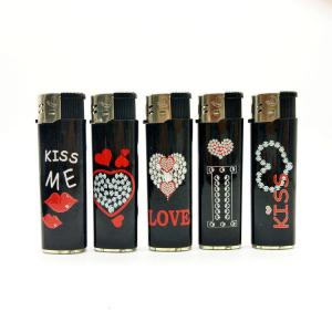 Disposable Dy-072 Customized Black Label Electronic Lighter for End Customers