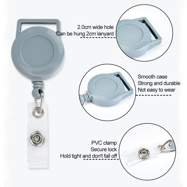 Deyi Badge Reel Outdoor Retractable ID Badge Holder Reels Swivel Alligator Clip