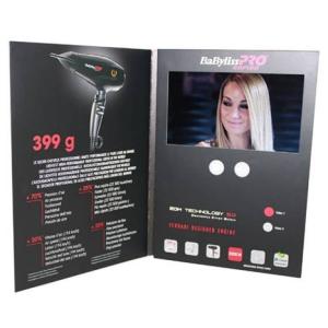 VIF customized Handmade 5 inch IPS Video In Folder Lcd Video Brochure built in 1GB memory 1000mah rechargeable battery