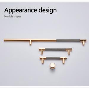 Golden Zinc Alloy Furniture Drawer Handle Pulls Single Hole