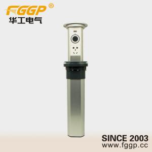 China Intelligent Motorized Pop Up Socket Surge Protector Retractable Power Strip Dual USB Charging on sale