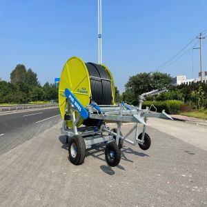 Automatic Hose Reel Irrigation System with High-strength PE Hose and Adjustable Spray Range for Large Area Coverage