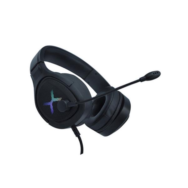 Flexible Mic RGB Gaming Headset PC Iron Mask Surface Easy Volume Control