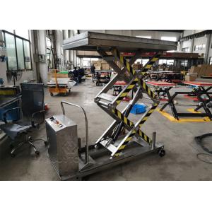 Electric Mobile Stainless Steel Pallet Lift Table With Rollers In Food Field