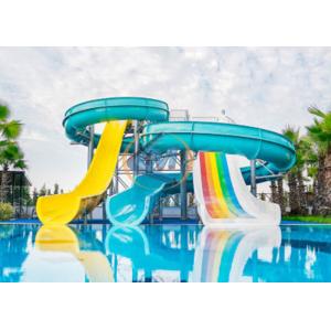 Aqua Park Outdoor Curved Slide Long Lifespan With Durable Construction