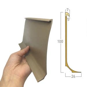 Customized Color Flexible Skirting Board Tiles PVC Plastic Baseboard 1.8mm