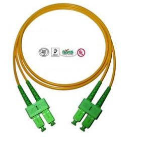 Single Mode SC Fibre Optic Patch Cords APC , Full Duplex Fiber Optic Cable