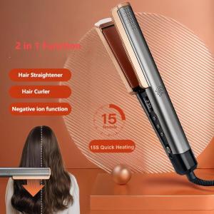 2 in 1 Wet to Dry Hair Straightener and Curler with 13 Temperature Settings and
