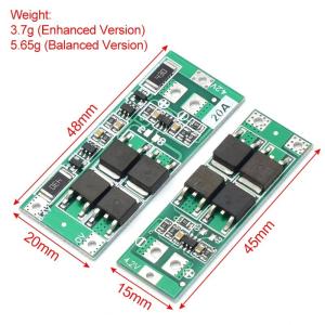 2S 20A 7.4V 8.4V 18650 Lithium Battery Protection Board Standard/Balance Diy Bms