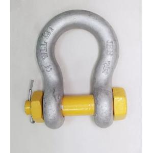 China Yellow Safety Bolt Type Shackle WLL 12 Tonne Anchor Bow Shackle on sale