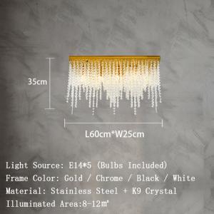 Crystal Chain Ceiling Lights New Lampara Techo for Home Decor guzhen lighting(WH