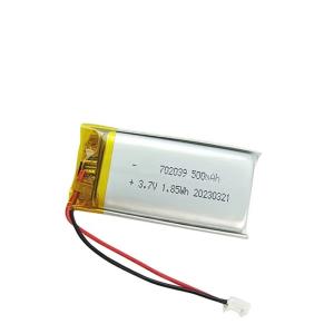 High Capacity KC Approved Lipo Battery 702039 3.7V 500mAh Lithium Polymer