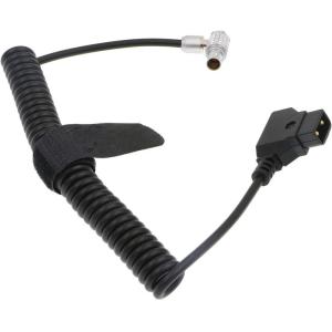Anton D-TAP To Lemo 2 Pin Male Camera Power Cable Right Angle 2 Pin Coiled​ For