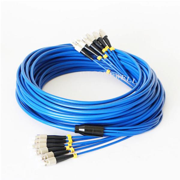 Quality 65m / 100m Two Core SM Armored Fiber Optic Cable / LC FC SC ST Duplex Patch Cord wholesale