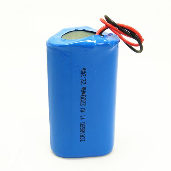 PCB Protection Rechargeable Li Ion Battery Pack 11.1V 2000 / 2200 / 2600mah