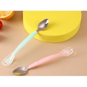 wholesale Cartoon Design Printing Handle Baby Kids Spoon And Fork Set Stainless