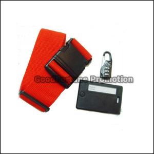 Cheap New Creative customed logo 3pcs set luggage belt cord rope code lock and luggage tag for sale