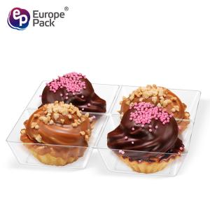 BPA free disposable plastic candy 4-compartment wheat straw containers for