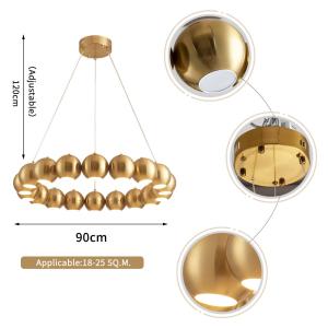 Round sphere led chandelier for living room bedroom table dining room hanging