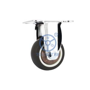 China 1.5 Small TPR Casters Directional Forward And Backward Cabinet Caster Wheels on sale