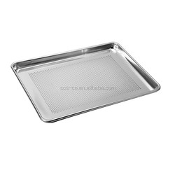 18''*13''*1'' 1.2mm Bottom perforated baking bread tray burger or hamburger or
