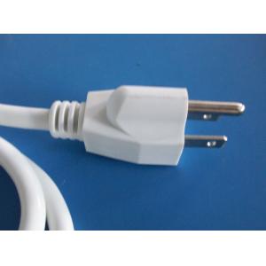 UL Nema 5-15p plug with white flexible AC cords SVT SJT SJTW SPT-2 SPT-3 cables