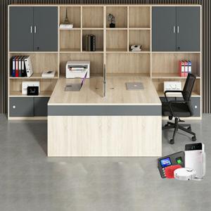 Double Seat Cabinet Screen Workstation Computer Desk Modernity Style for Finance