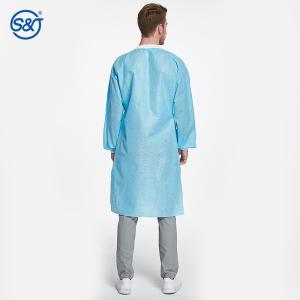 Disposable doctor Poly- coated SMS Chemotherapy Gown Lab isolation gown level 4