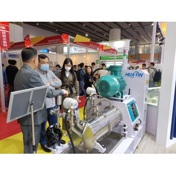 Food Additive Wet Grinding Sead Mill Machine 60L With Screw Pump