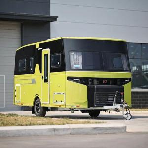 Cheap 1500kg Camper Caravan Trailer With Spare Tire Gas Smoke Alarm RV Travel Trailer for sale