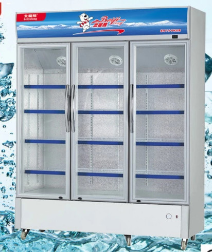 Quality 1053L Upright Display Freezer , 500W Stand Up Freezer wholesale